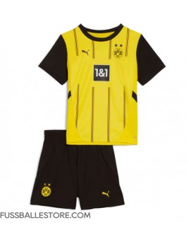 Günstige Borussia Dortmund Heimtrikotsatz Kinder 2024-25 Kurzarm (+ Kurze Hosen)